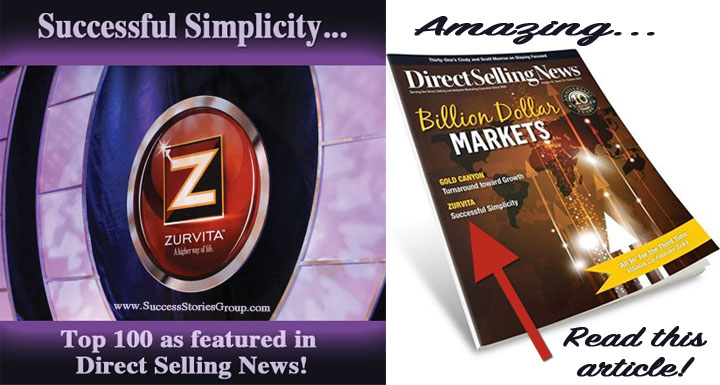 Direct Selling News featuring Zurvita!